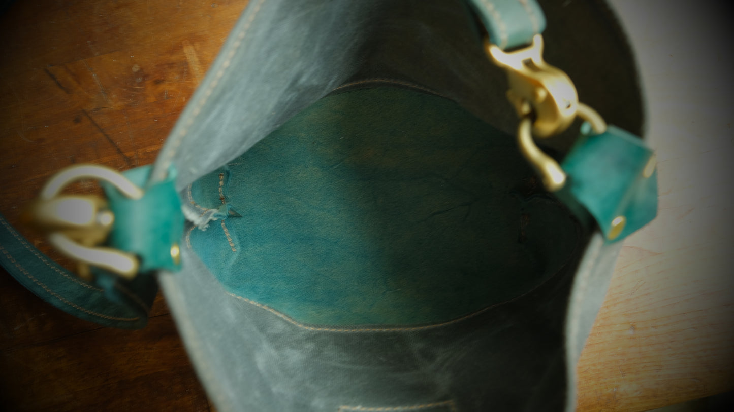 Leather & Waxed Canvas Tote
