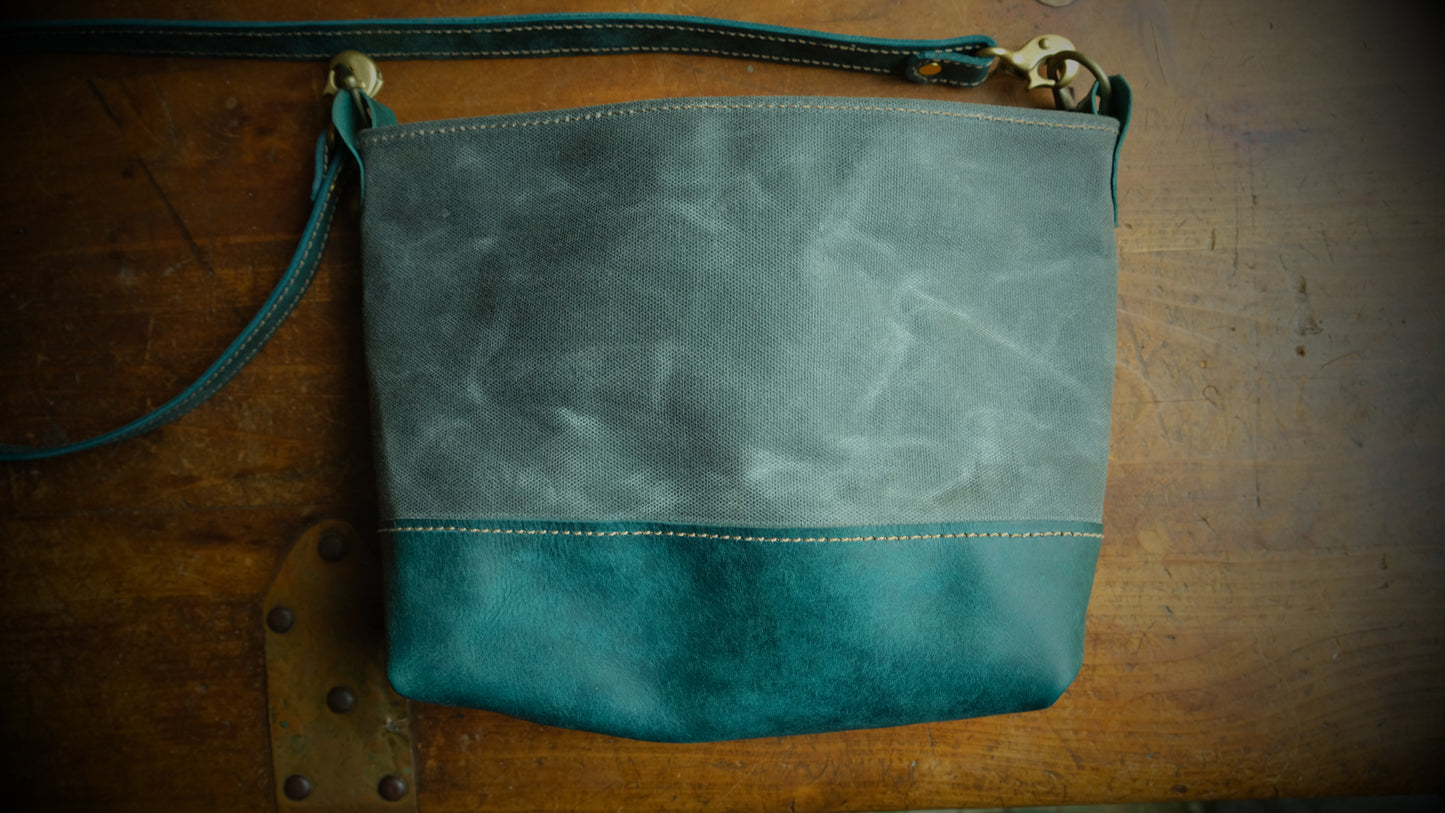 Leather & Waxed Canvas Tote