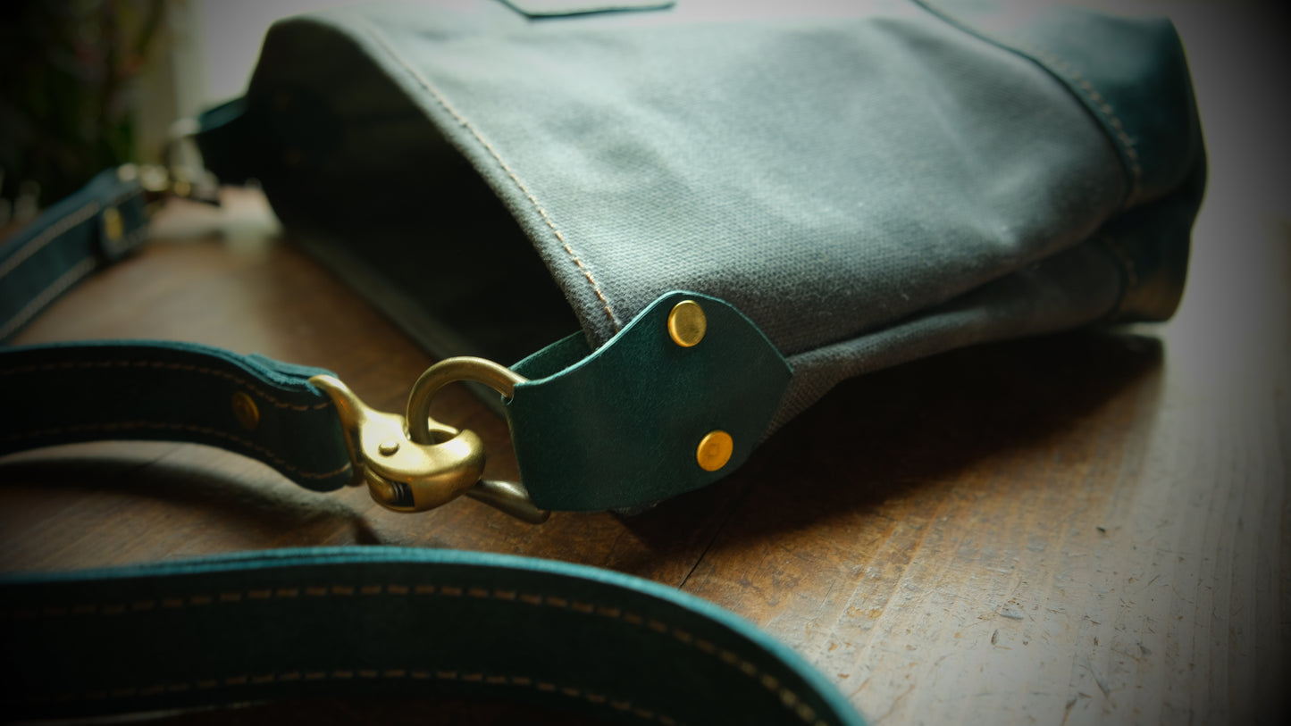 Leather & Waxed Canvas Tote
