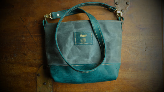 Leather & Waxed Canvas Tote