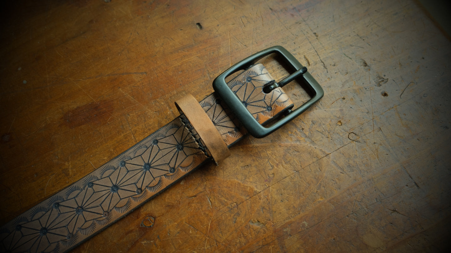 Tooled Saddle Belt